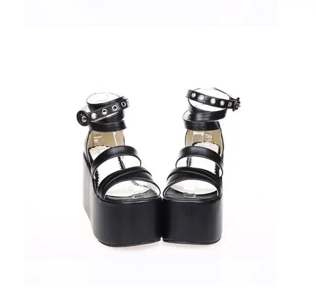 VCshoes Woman Mori Girl Lolita Cosplay Punk Shoes Lady High Heels Wedges Pumps Women Princess Dress Sandals