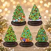 Wooden Desktop Diamond Art Kits Xmas Tree Diamond Painting Desktop Ornaments Kit