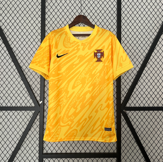 2024 Portugal Goalkeeper Yellow Football Shirt Thai Quality