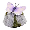 Solar Butterfly Garden Statue Waterproof Imitation Stone Landscape Light for Outdoor Yard Patio Decor for Women Mom Grandma