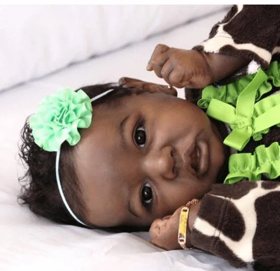 Cute Black Newborn 12'' Abigail Realistic African American Reborn Baby Doll Brown Skin Girl By Dollreborns®