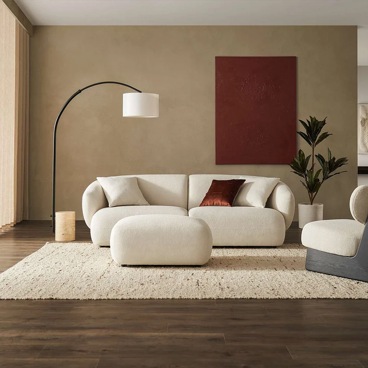 Auburn Performance Fabric Sofa with Ottoman