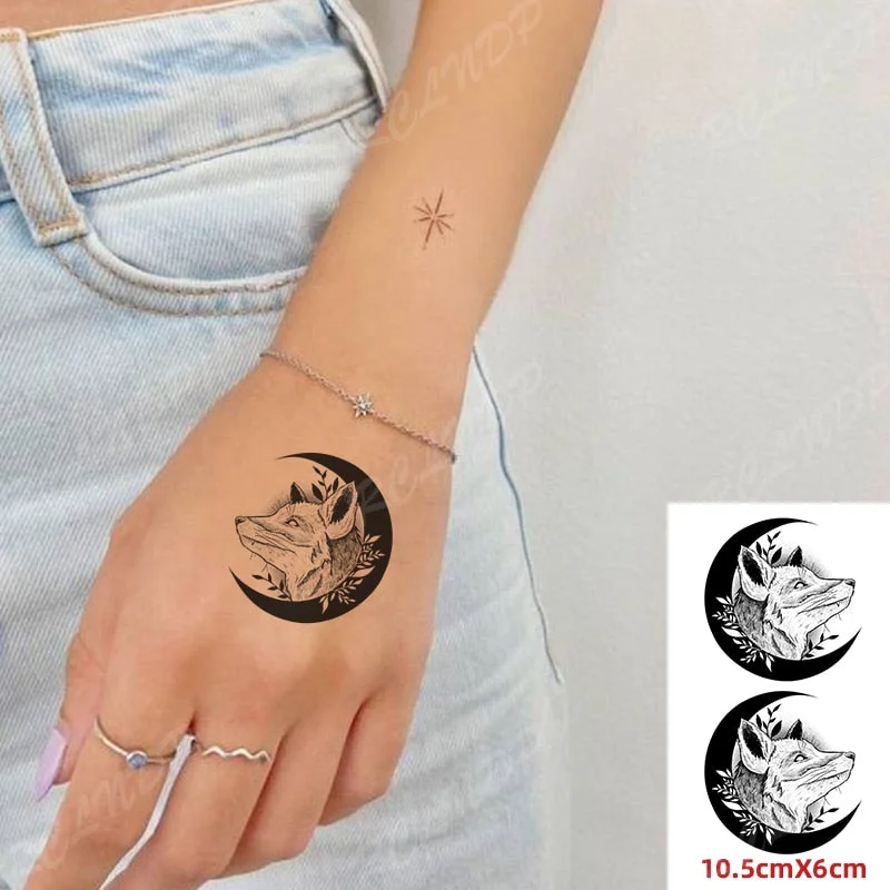 Temporary Tattoo sticker Alice In Wonderland Cheshire Cat Ink painting watercolor flash tatoo fake tatto for men women