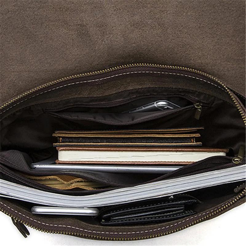 Classic Vintage Crossbody Bags Plain Leather Shoulder Bags