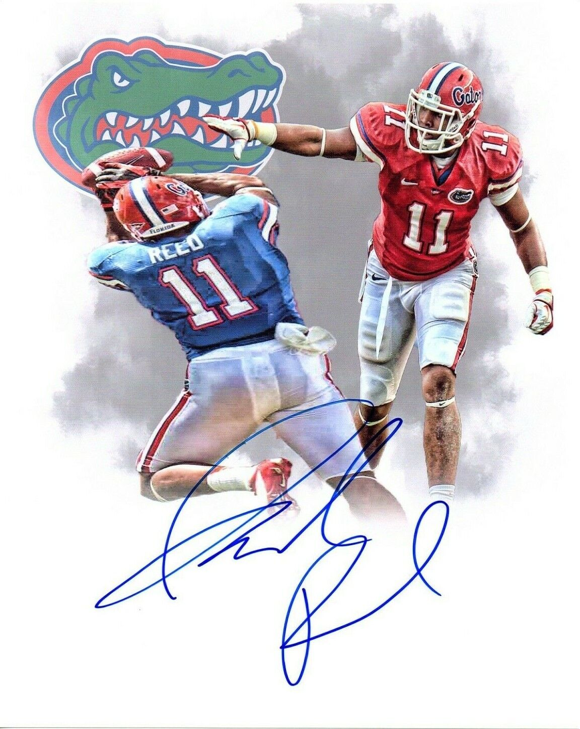 Jordan Reed Autographed Florida Gators 8x10 football Photo Poster painting Coa Redskins SWAMP!