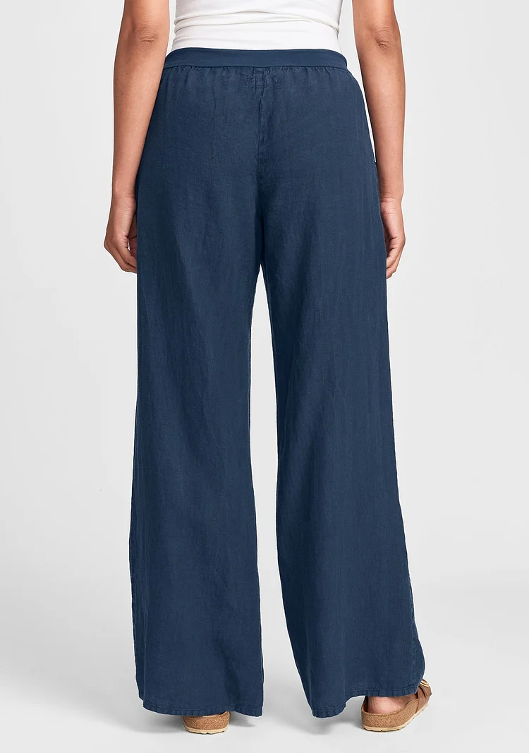 Cotton And Linen Daily Drawstring Pants