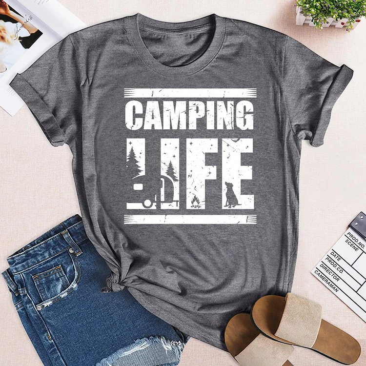 Camping Camper Dogs Camping Life T-Shirt tee-02947-Annaletters