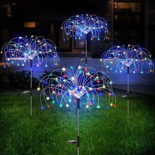 Last Day 70% OFF - Waterproof  Solar Garden Fireworks Lamp