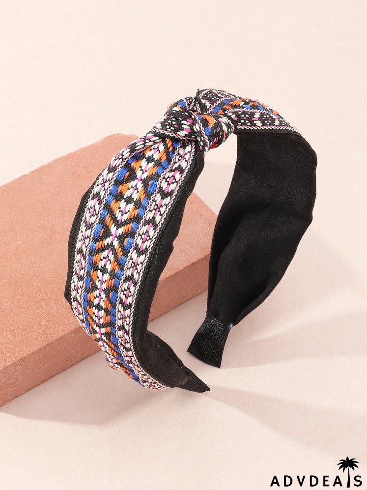 Color Block Knot Decor Headband