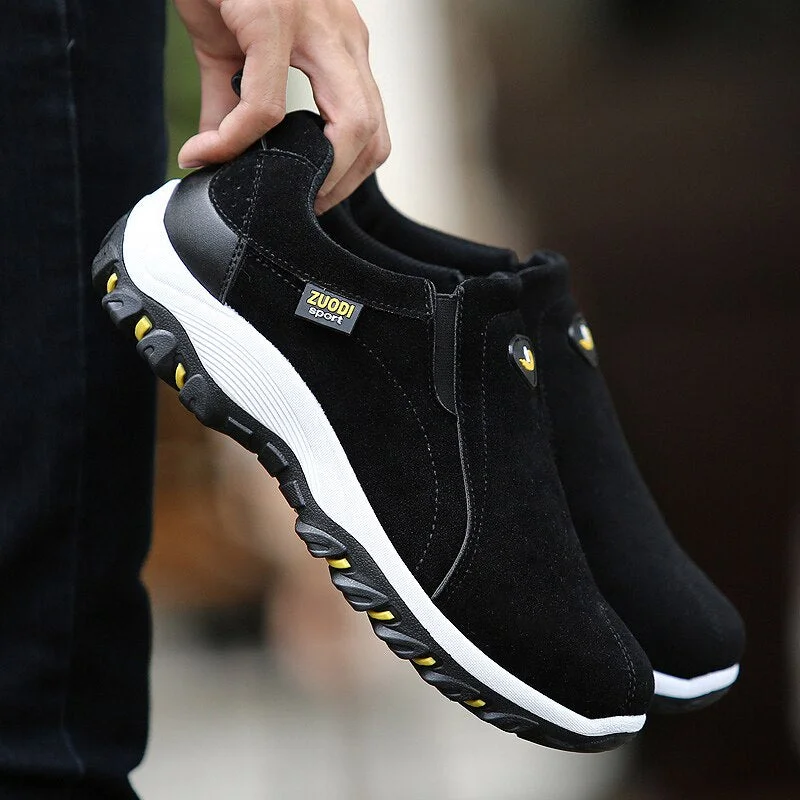 2020 Spring Summer Outdoors Loafers Sneakers For Men Shoes Breathable Flock Male Footwear Walking Comfortable Slip-On Shoes Men