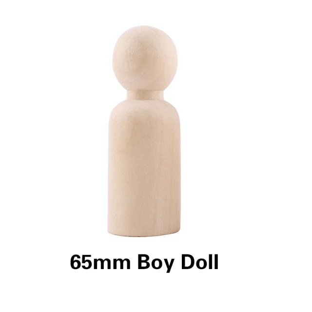 75mm/90mm Wooden Peg Dolls 5PCS/Lot Wood Dolls 35mm 43mm 55mmPainting DIY Home Nursery Decoration Women Men Wooden Peg Dolls