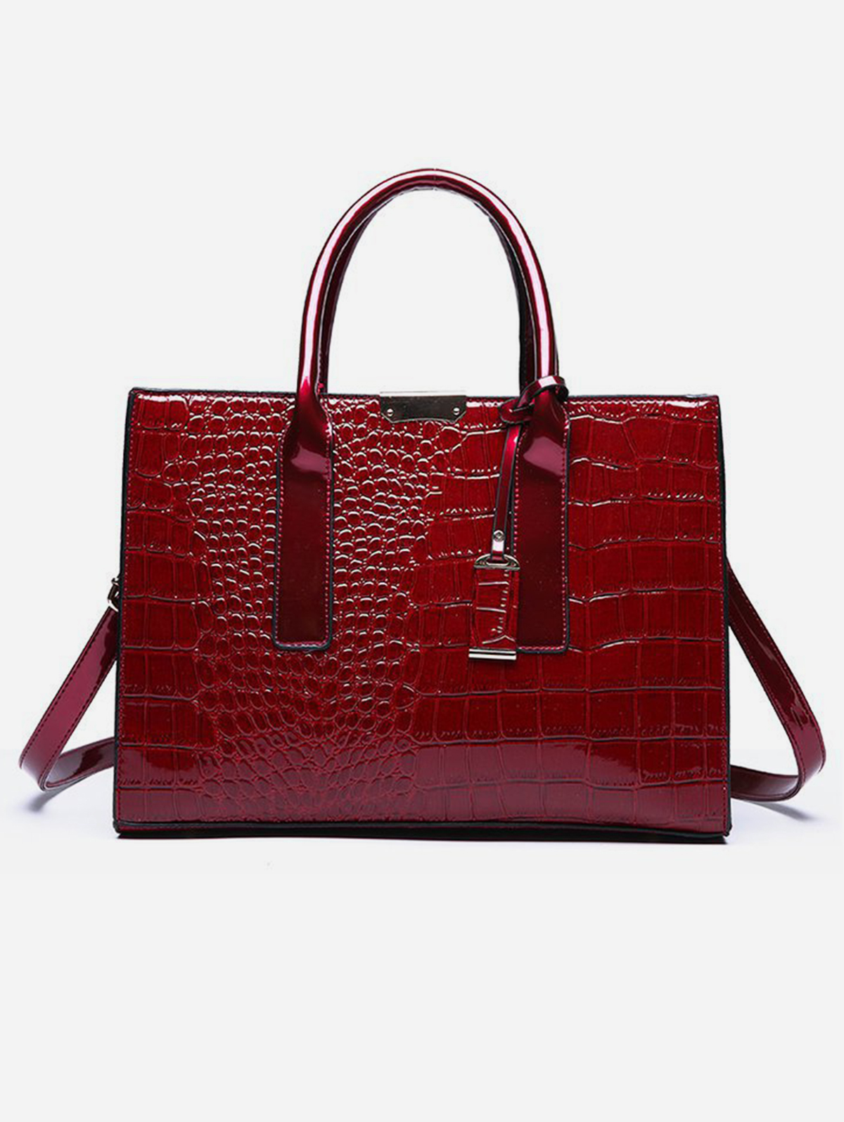 Fashion Crocodile Pattern PU Leather Tote Bag