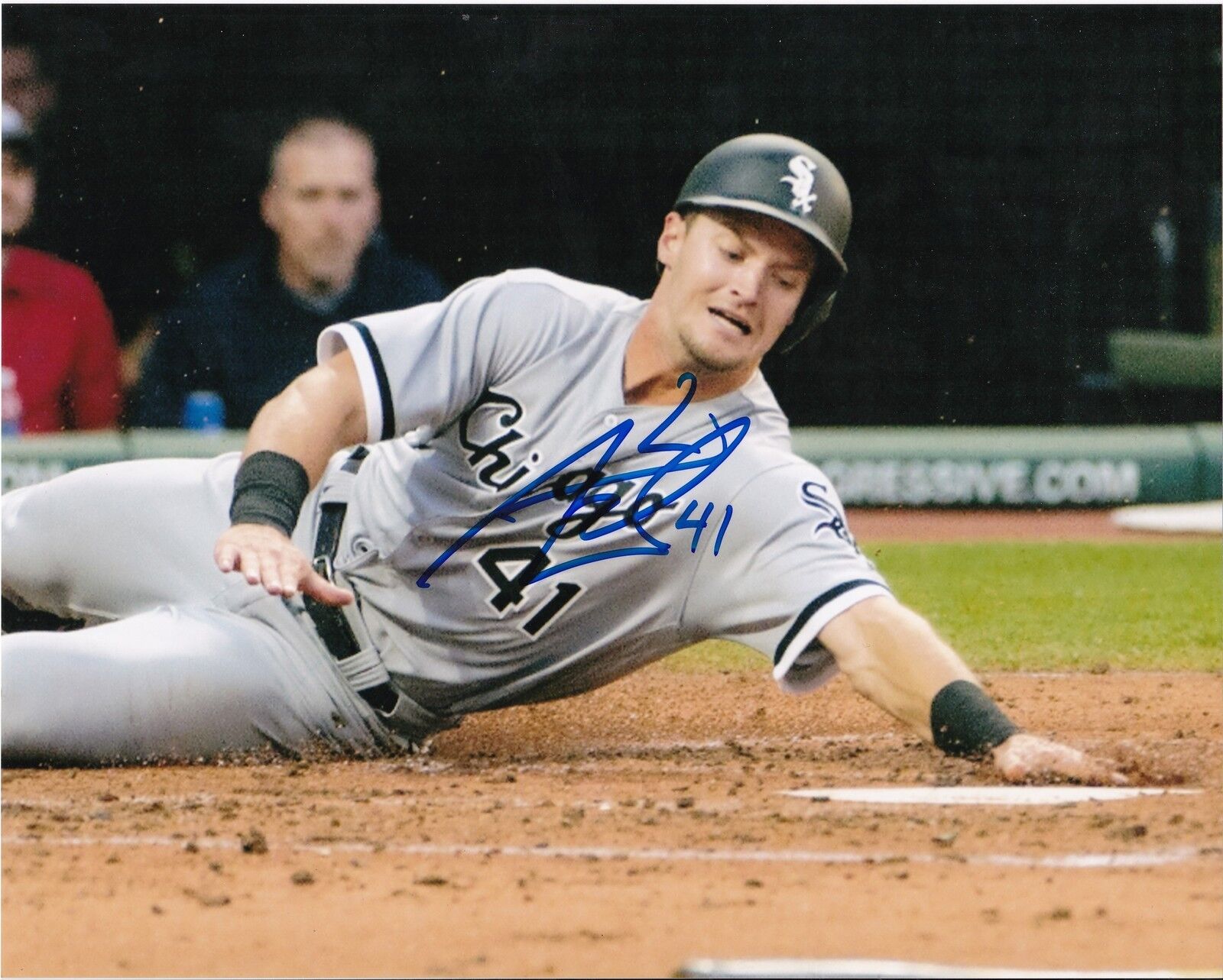 ADAM ENGEL CHICAGO WHITE SOX ACTION SIGNED 8x10