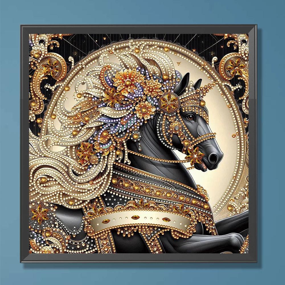 Diamond Painting - Partial Special Shaped Drill - Horse(Canvas|30*30cm)