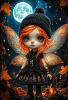 Luxury AB Velvet Diamond Painting Kit - Cute Girl