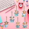 6PCS Kühe in Milchfässern doppelseitig - 5d DIY Craft Schlüsselanhänger