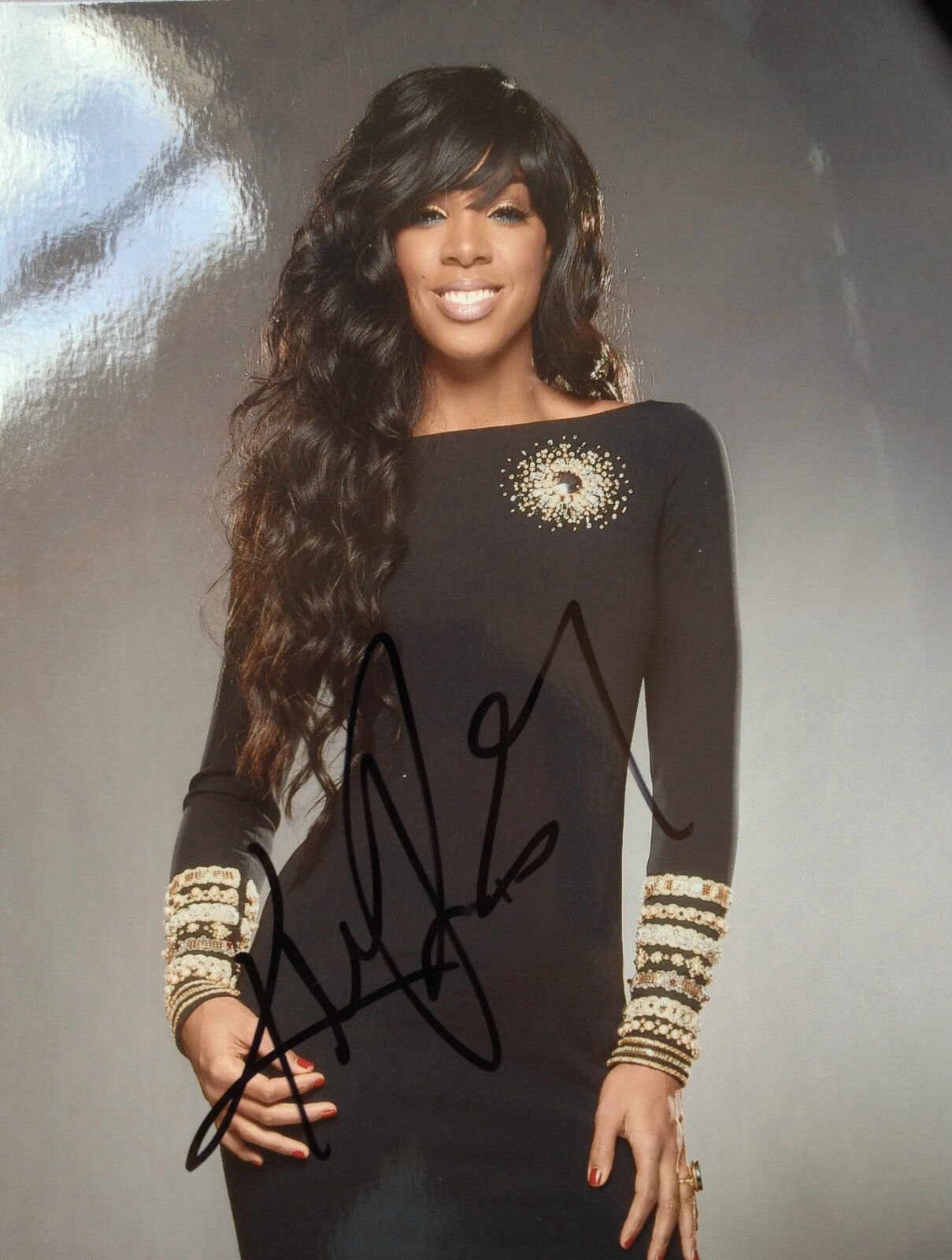 KELLY ROWLAND - DESTINYS CHILD SINGER - EXCELLENT SIGNED COLOR PICTURE