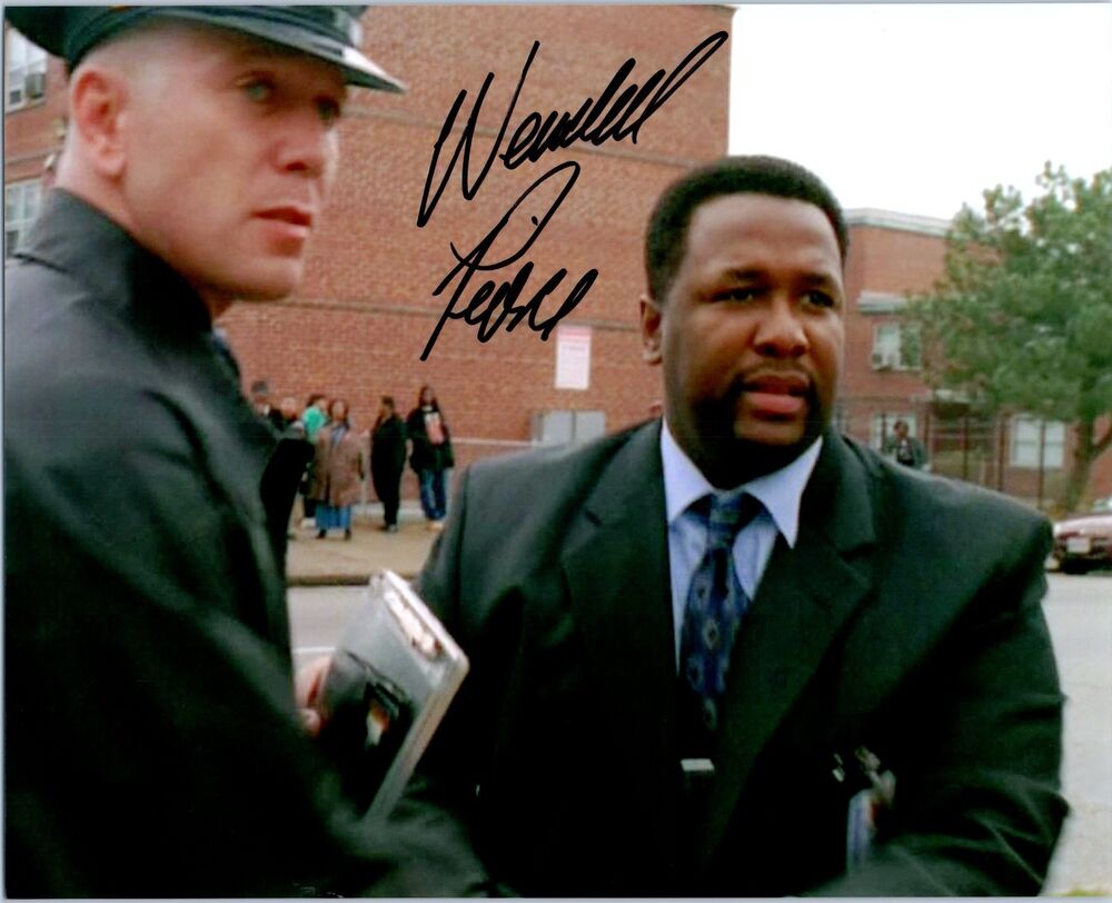 WENDELL PIERCE Signed Autographed THE WIRE 8X10 Photo Poster painting C