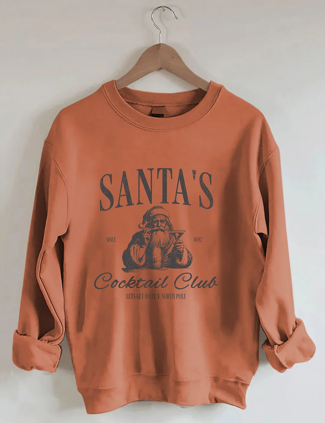 Santas Cocktail Club Christmas Sweatshirt