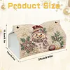 Cute for Snowman DIY Pearl Diamond Painting PU Cover Tissue Holder Kit Pearl Art Painting Decoration for Home & Gifts