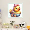 Cute Duck-18CT Stamped Cross Stitch 20*20cm/7.87*7.87in