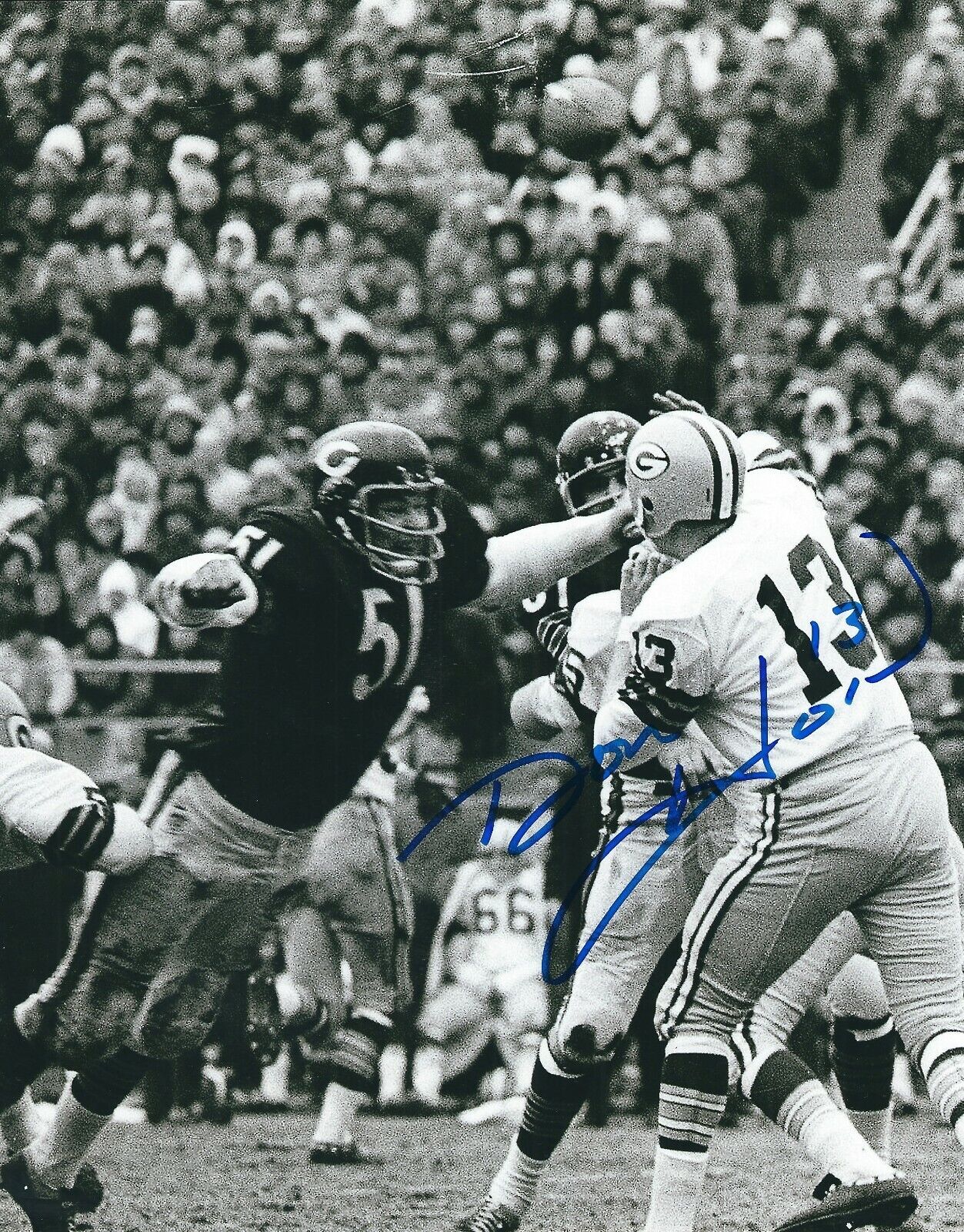Signed 8x10 DON HORN Green Bay Packers Autographed Photo Poster painting - w/COA