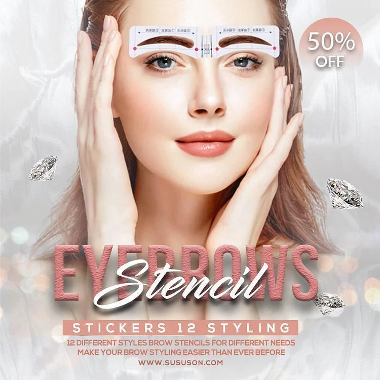 Augenbrauen Schablone Set für Anfänger 12 Styling DIY