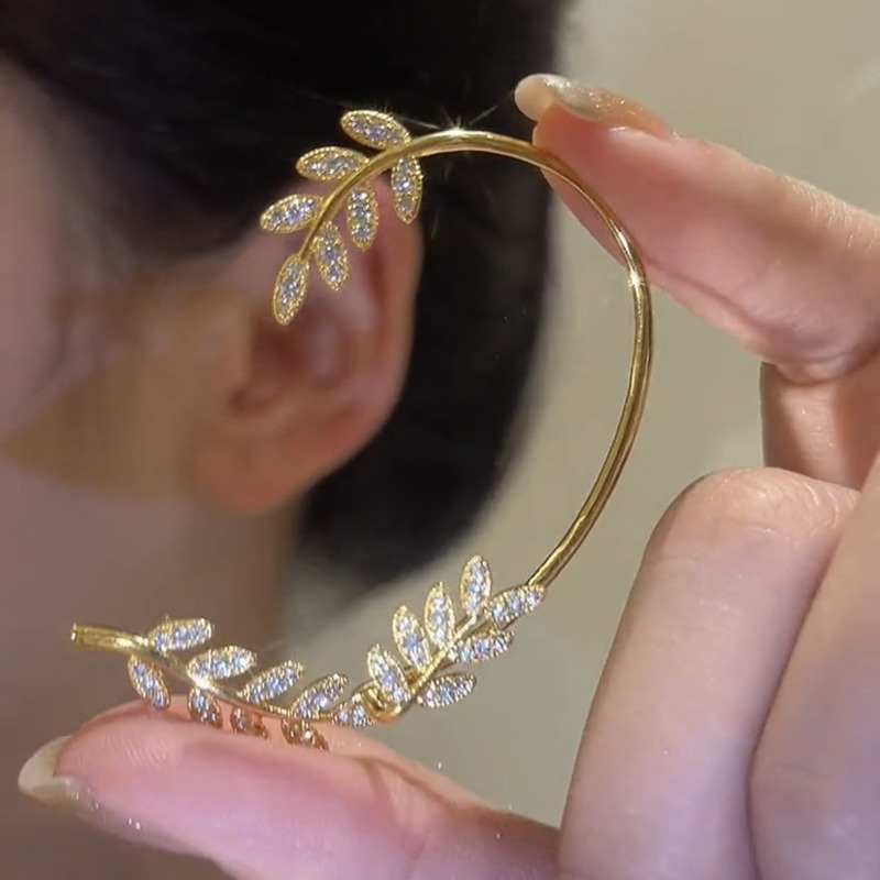 Leaf ear hook earrings (1PCS)