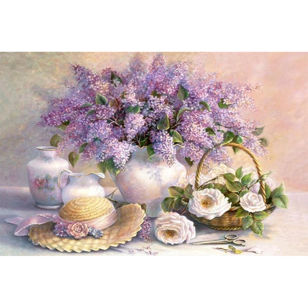 

Lavender Vases - Round Drill Diamond Painting - 60*40CM (Big Size), 501 Original
