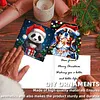 12Pcs Diamond Painting Winter Cartoon Greeting Card Set with Envelope