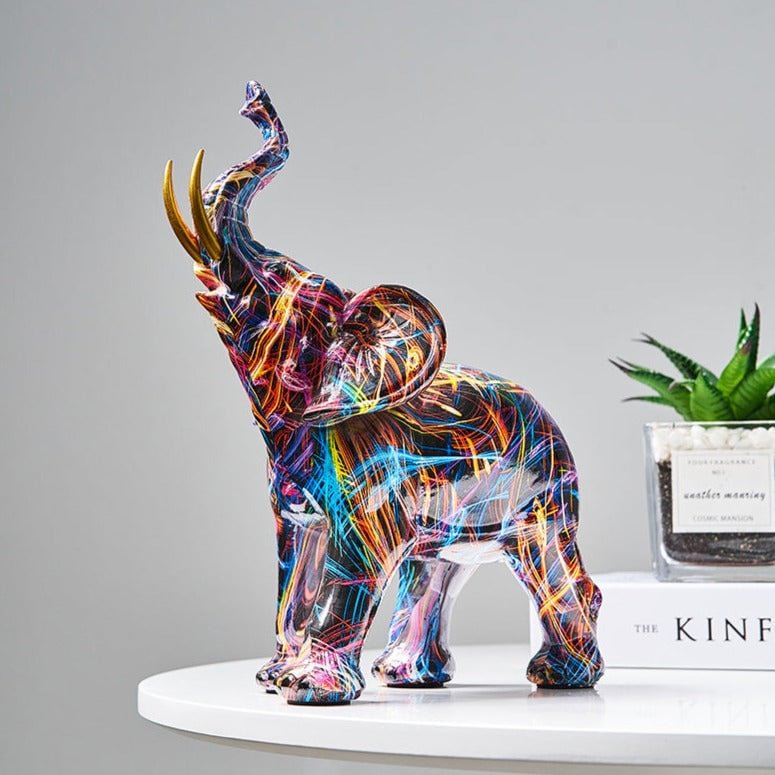 Vibrant Elephant Figurine - vzzhome