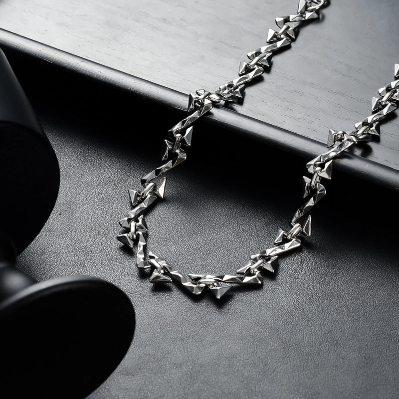 Original Design Geometric Titanium Steel Plating Unisex Necklace Men Chain Necklaces