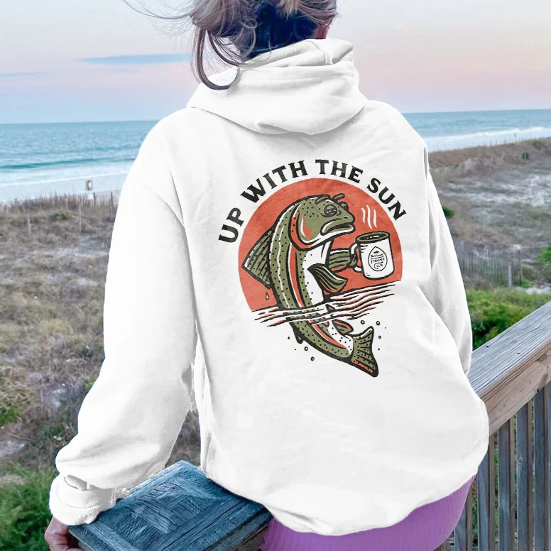 Up With The Sun Printed Women's Hoodie