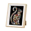 Kits d&rsquo;art partiel color&eacute;s en forme sp&eacute;ciale 5d DIY avec diamants &agrave; points avec cadre en bois, peintures de diamants, art de pierres pr&eacute;cieuses 17x22cm pour adultes, d&eacute;butants, d&eacute;coration int&eacute;rieure