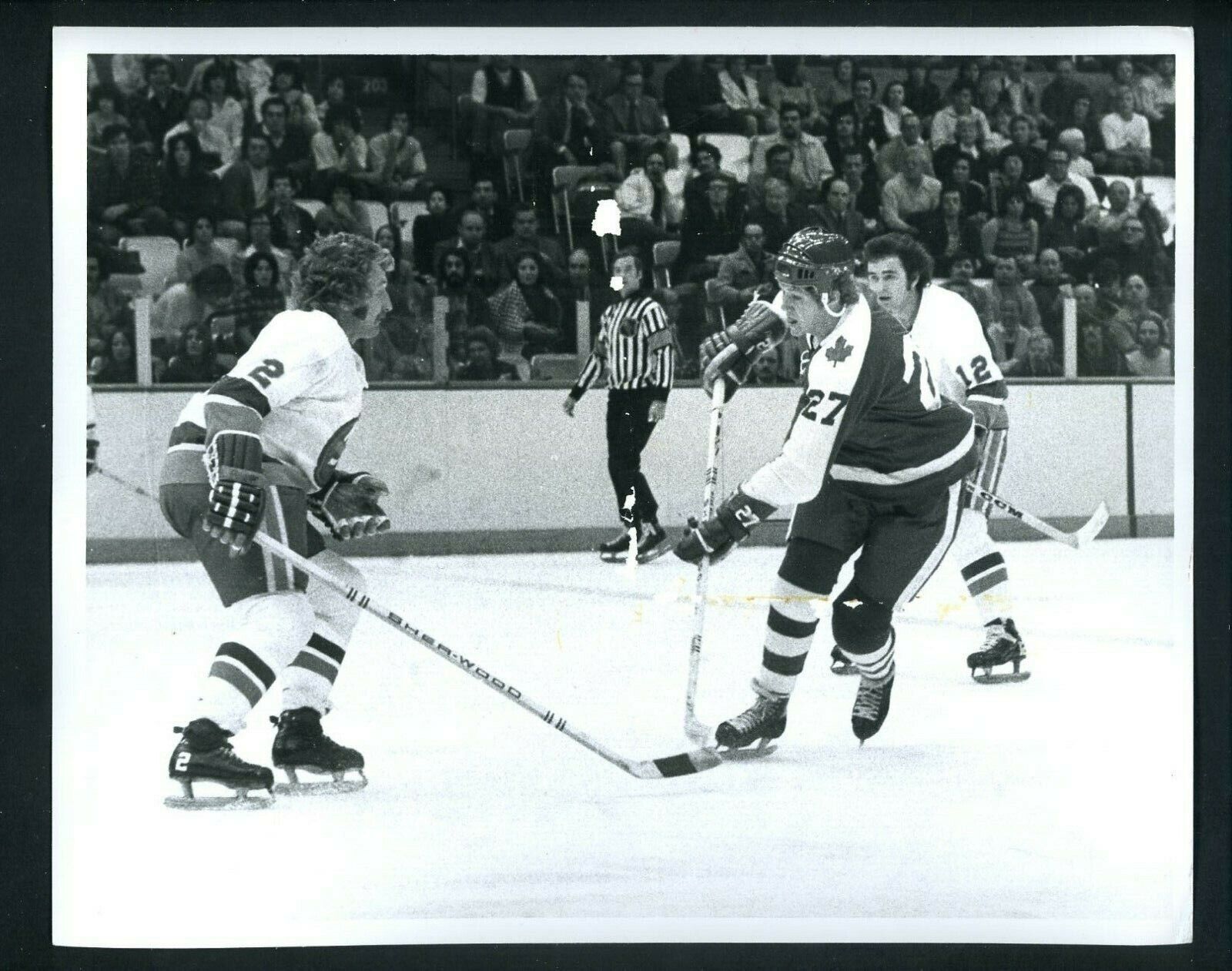 Darryl Sittler Gerry Hart Hicke 1973 Press Photo Poster painting Toronto Maple Leafs Islanders