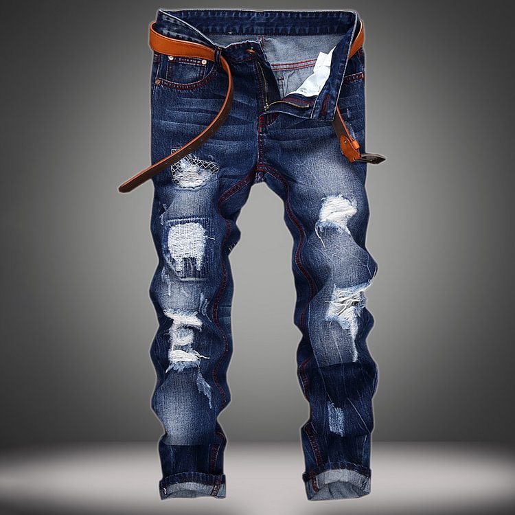 BrosWear Retro Polying Straight Jeans