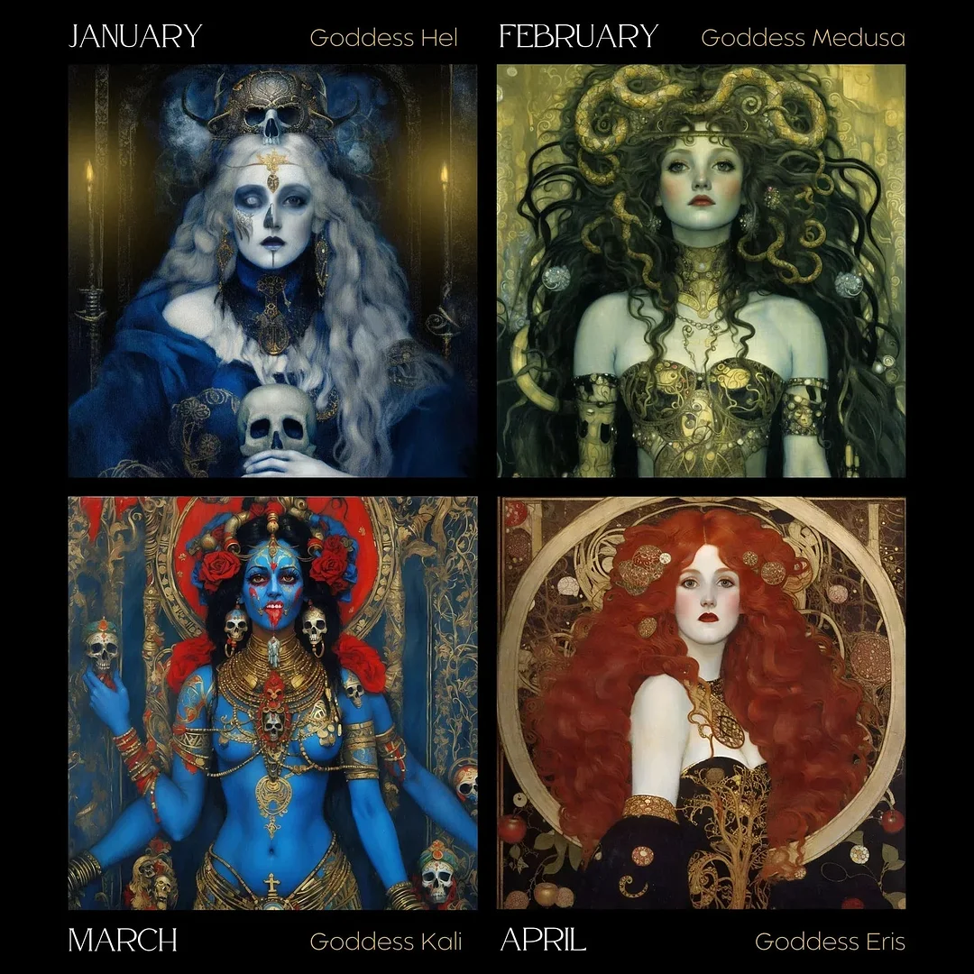 🖤Dark Goddess 2024 Calendar