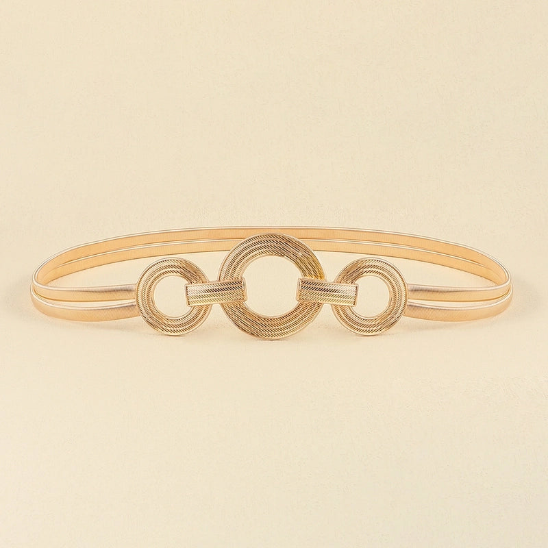 Basic Solid Color Metal Unisex Chain Belts