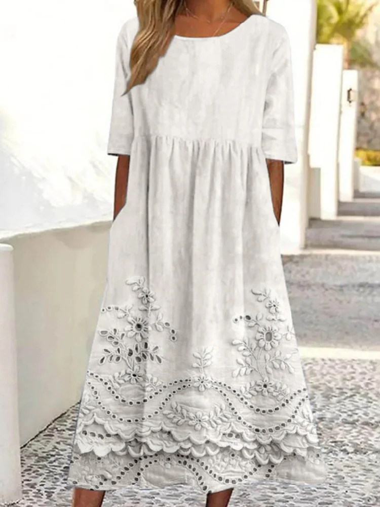 Women's Retro Floral Print Dress
