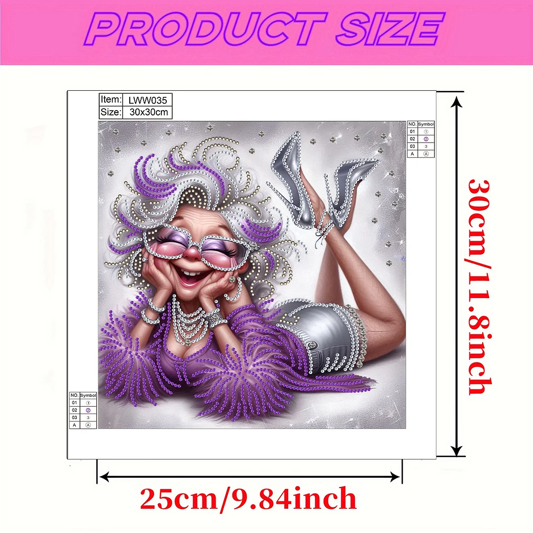 Grandma - Diamond Painting - Partial Special Shaped Drill(Canvas|30*30cm)