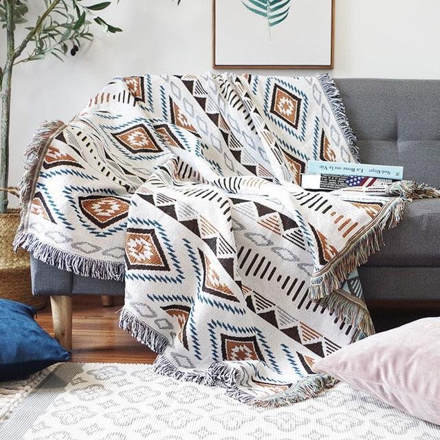 Comfortable Knitting Bohemia Soft Blanket