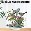 Teetasse Vogel 2d Flachdruck DIY Desktop Diamant Kunst Kits Schlafzimmer Tisch Dekorationen