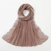Soft Chiffon Fashion Lace Edge Shawl Women Hijab Scarf
