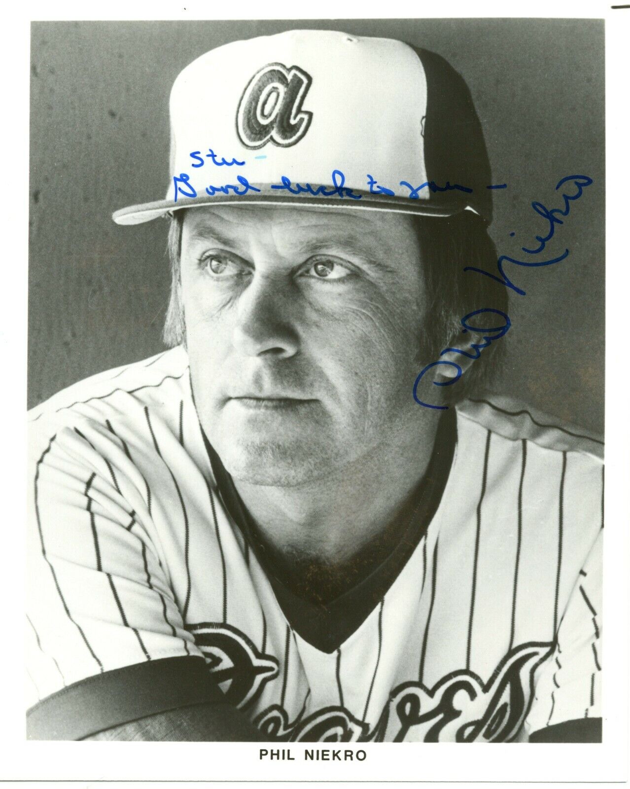 Phil Niekro Autographed Signed To Stu