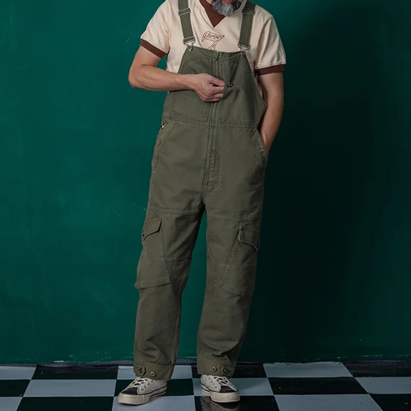 Retro Engineer Heavy Long-staple Cotton High-density Wear-resistant Overalls