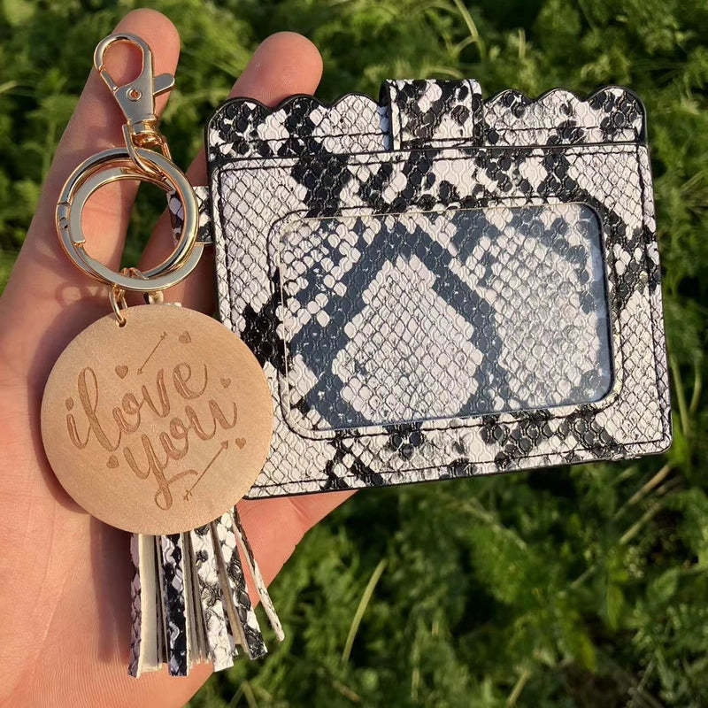 Unisex Lattice Bee Butterfly Pu Leather Open Card Holders