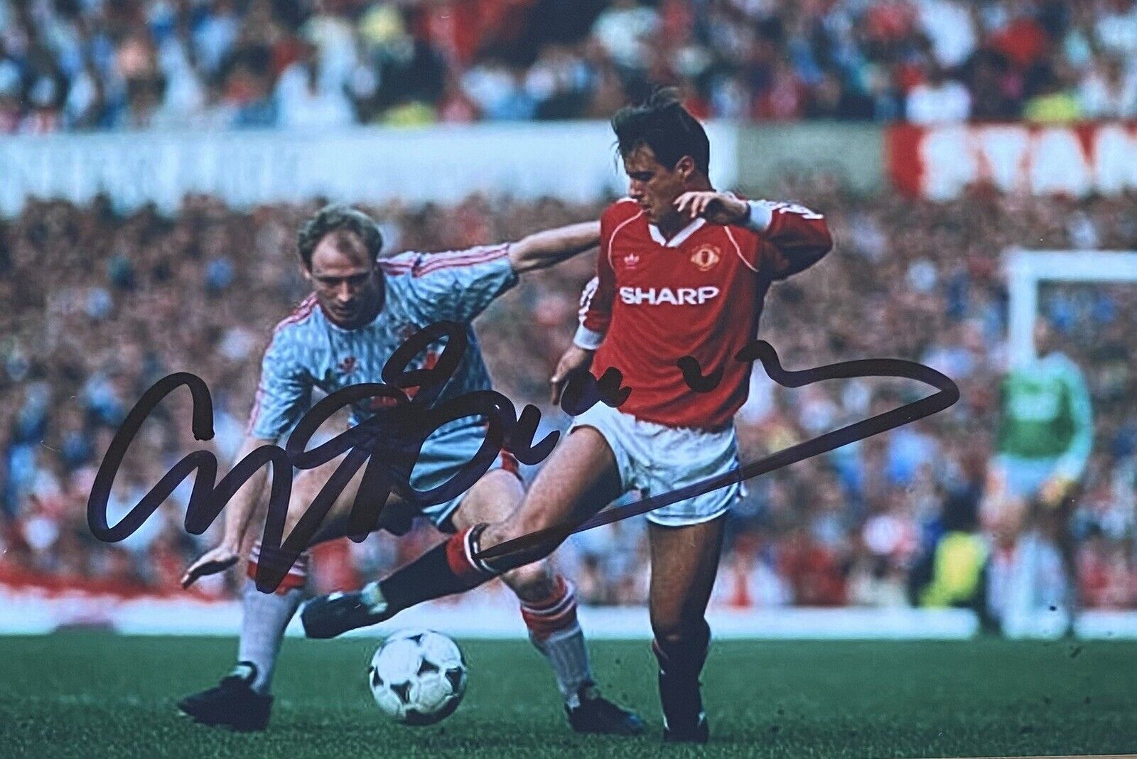 Clayton Blackmore Genuine Hand Signed Manchester United 6X4 Photo Poster painting 7