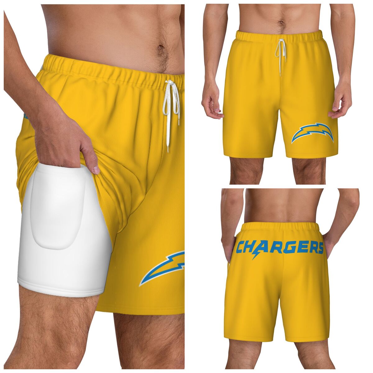 Los Angeles Chargers Quick-Dry Men Swim Trunk
