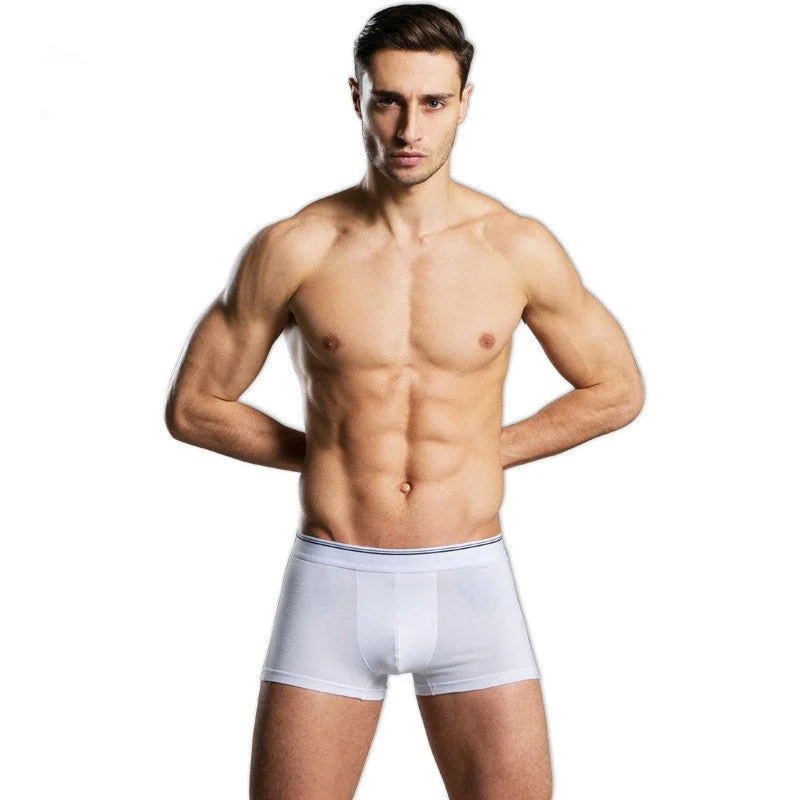 wholesale underwear men boxers underpants waist white male underwaer pull in comfort cotton men underwear boxer homme coton