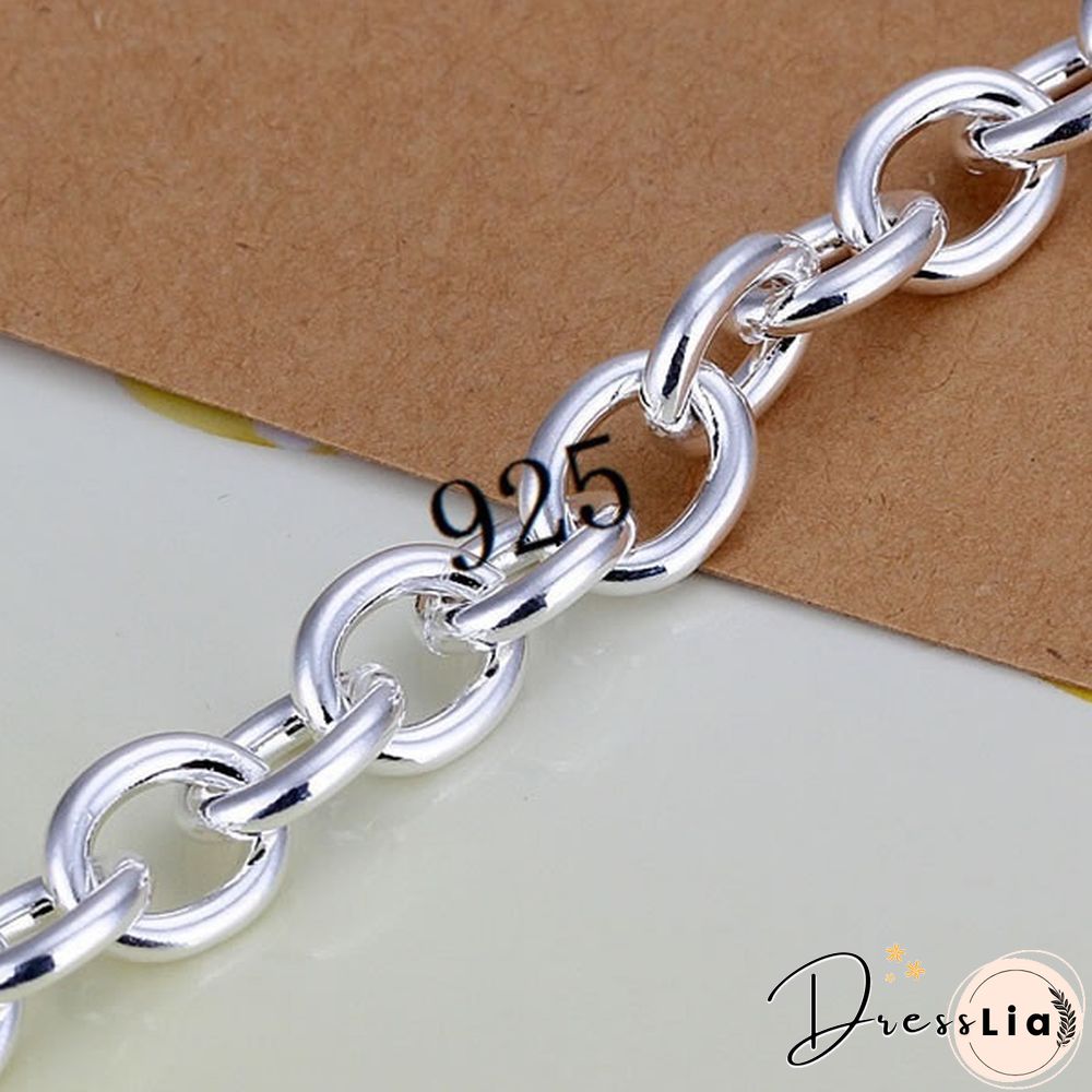 Fashion Jewelry Double Heart 925 Sterling Silver Chain Bracelets for Women